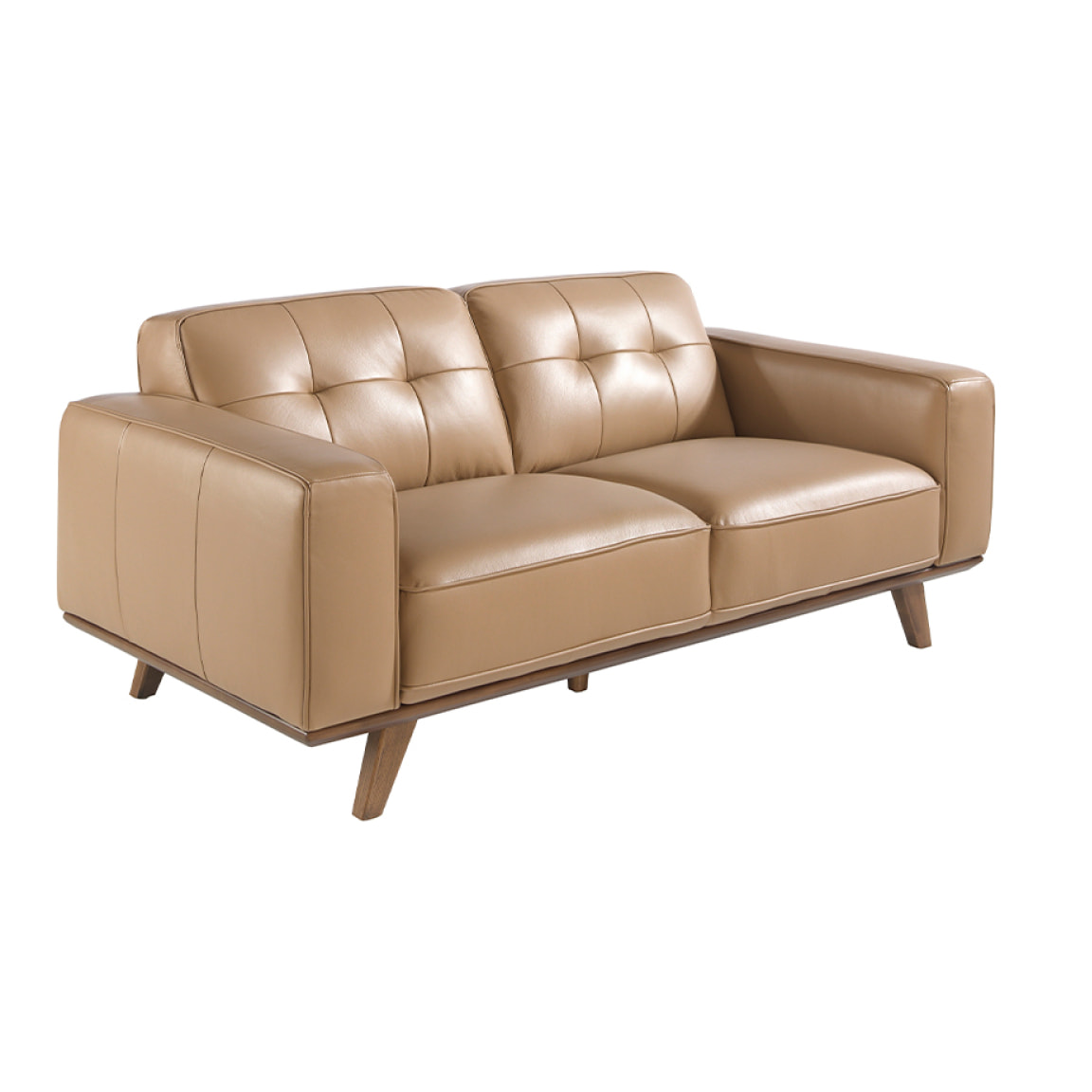 Sofá 2 plazas en piel de vacuno 181x95x78cm