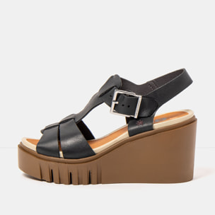 Sandalia de cuña 2084 ROMA BLACK/ CATANIA color Black