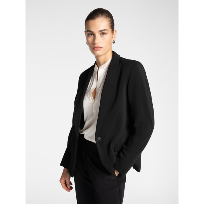 Elena Mirò - Blazer de cady - Negro