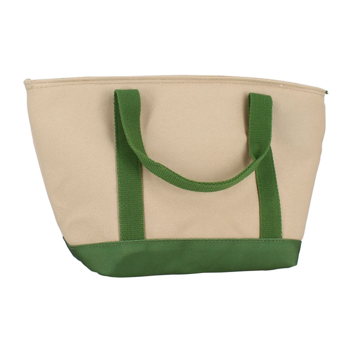 Sac en tissu isotherme beige et olive 7L COLORAMA
