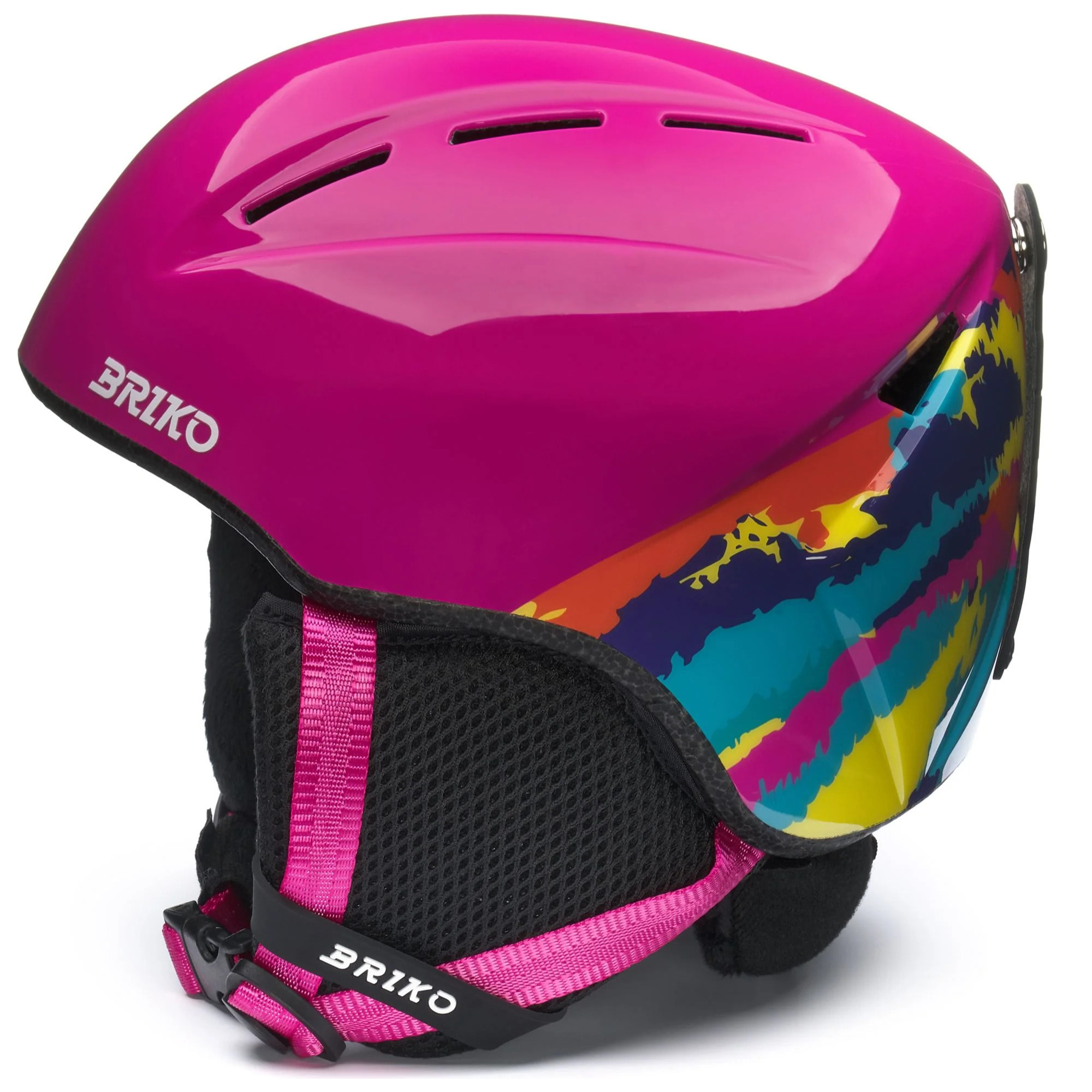 Briko - Caschi, Uomo Donna, Rosso - Makalu Graphik
