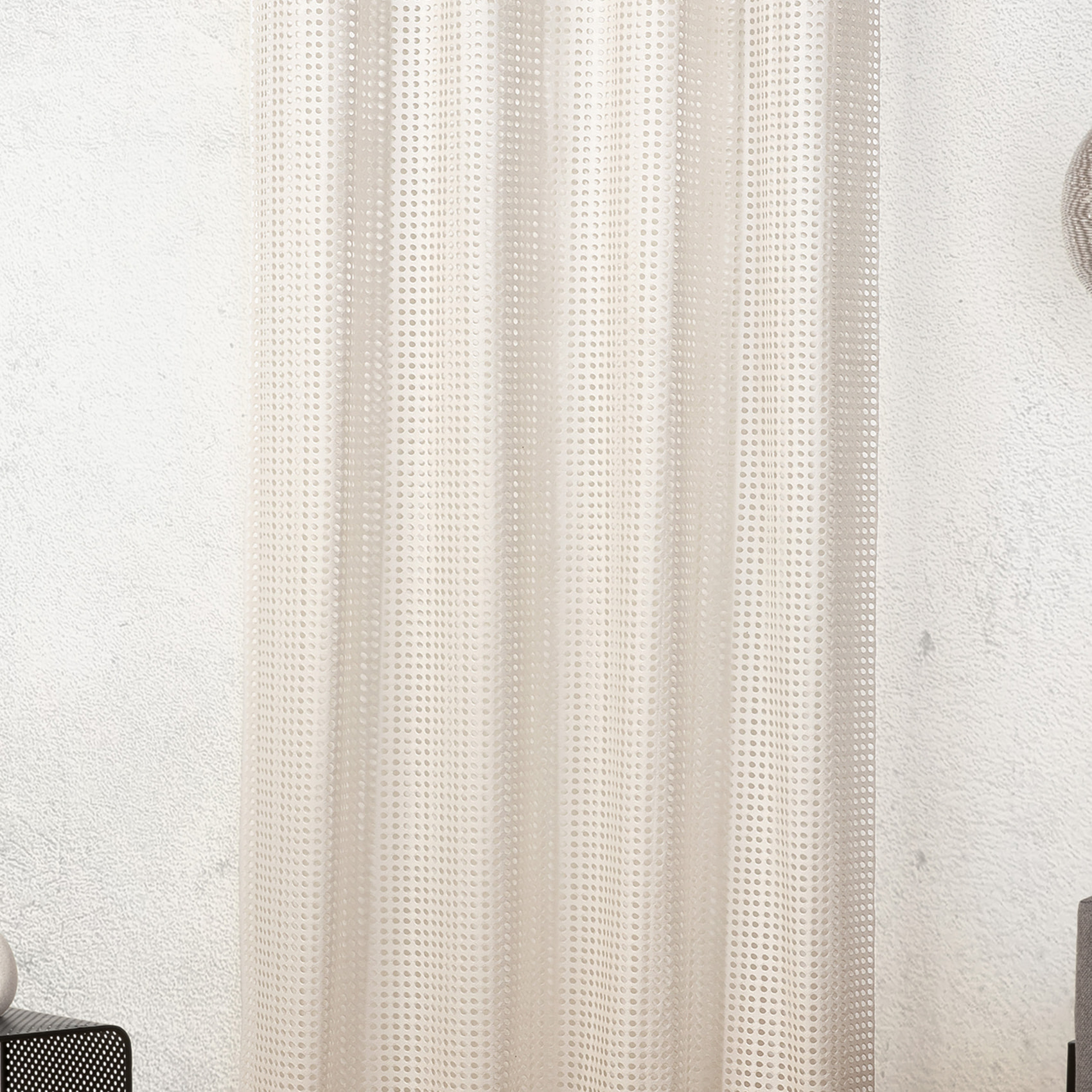 Tissu maille ajourée - Blanc cassé