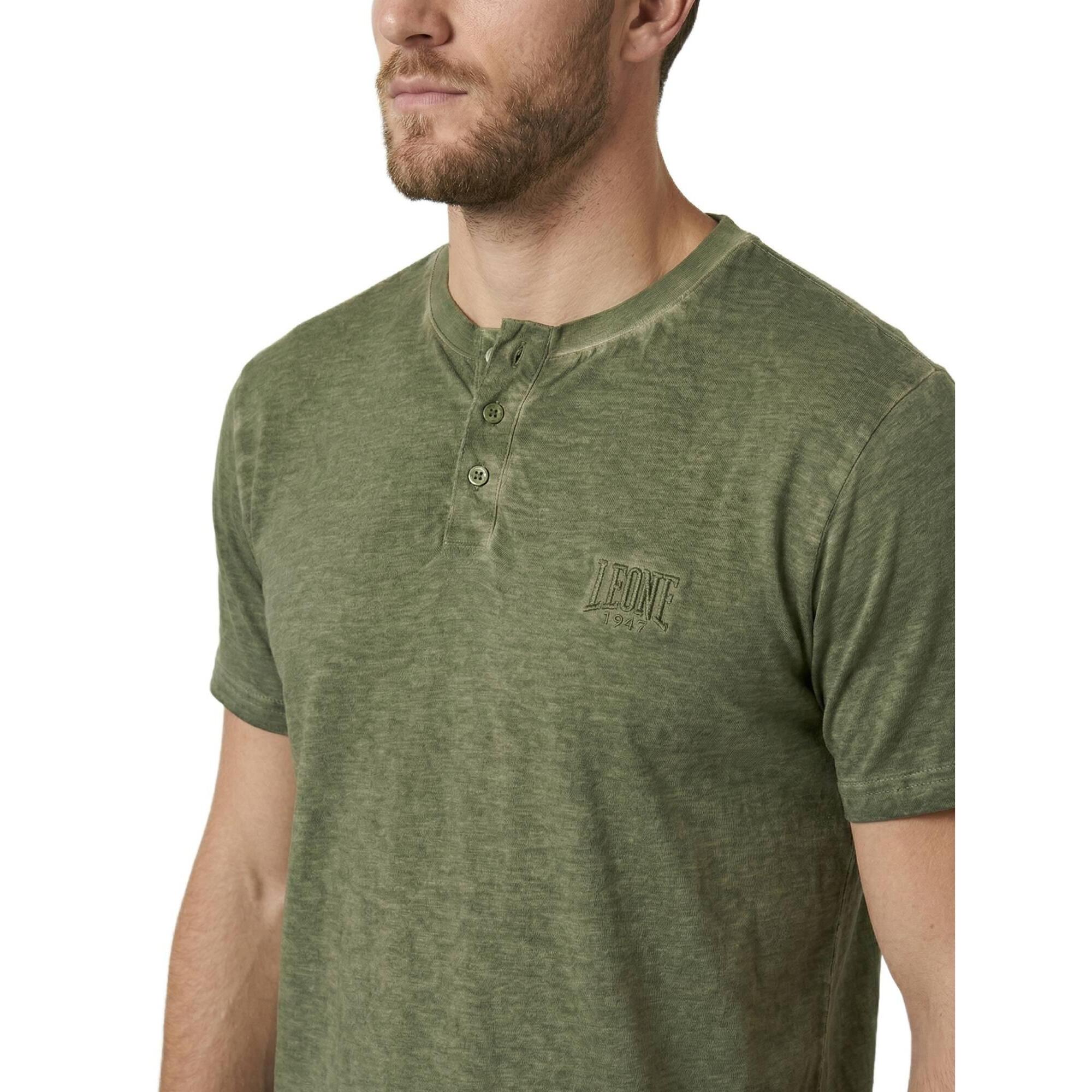 Camiseta de manga corta para hombre con efecto desgastado