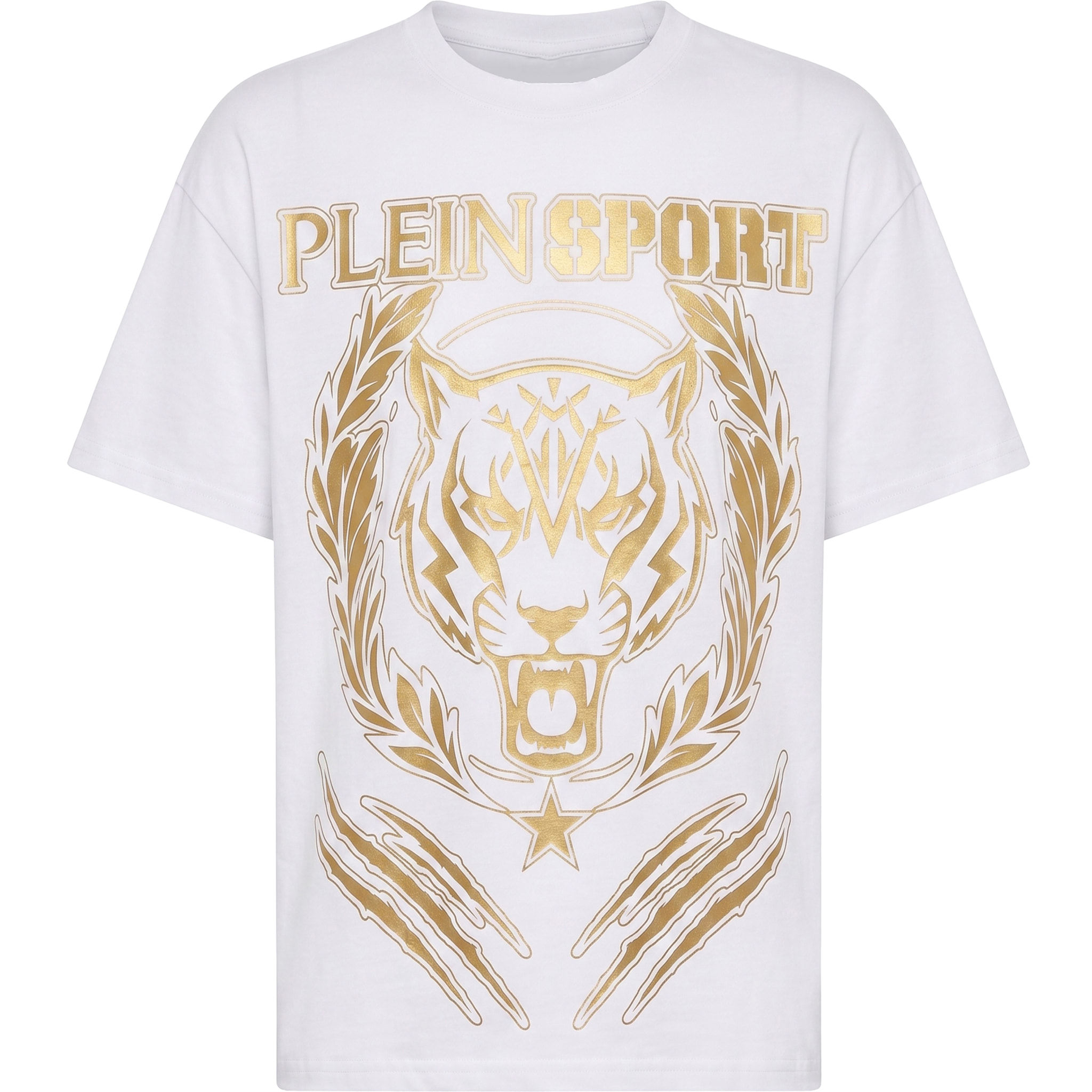 PLEIN SPORT Camiseta de cuello redondo y manga corta TIGER