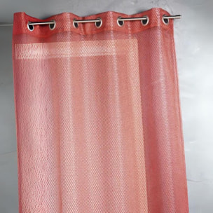Voilage en organza fantaisie  - Effet 'résille' - Rouge Orangé