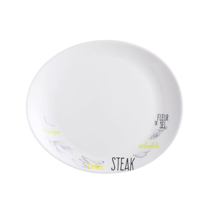Plato para carne blanco decorado 30 cm Friend's Time - Luminarc