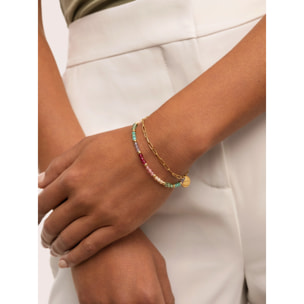 Bracciale Doble Dye Dots Pastel Acciao Placcato Oro