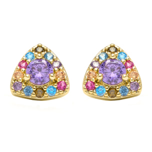 Pendientes Aldra acabado oro amarillo 18k