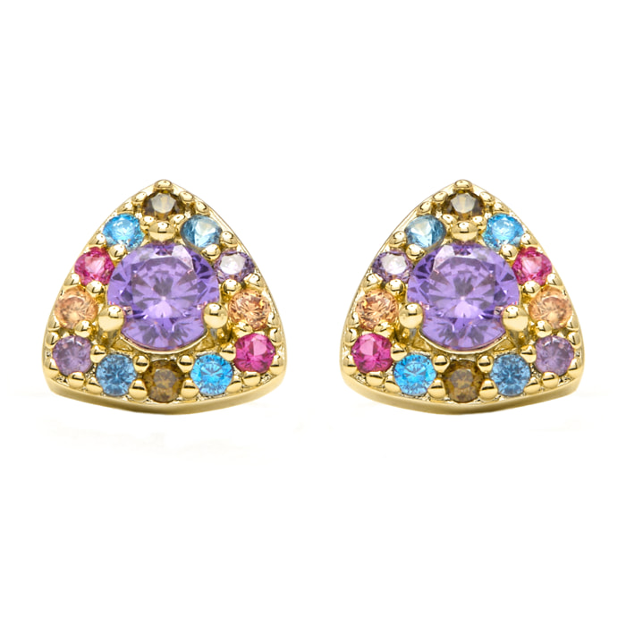 Pendientes Aldra acabado oro amarillo 18k