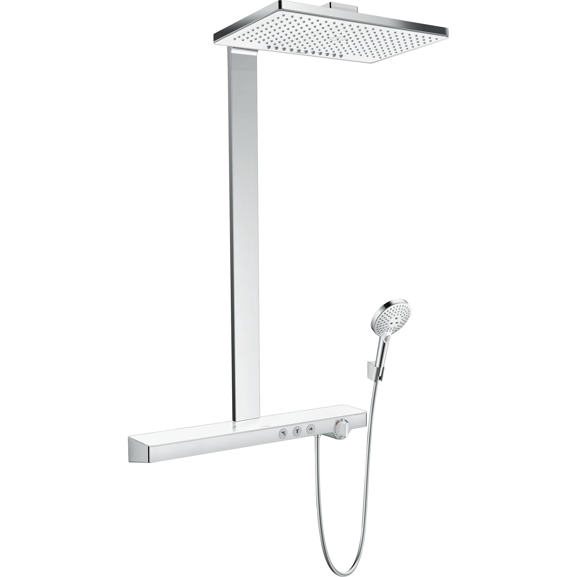 Colonne de douche 460 avec mitigeur thermostatique blanc/chromé Rainmaker Select