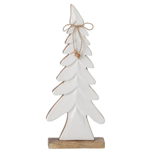 J-Line Pin nœud - bois de manguier - naturel/blanc - small
