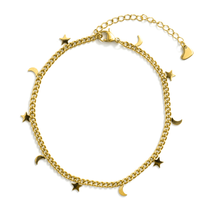 Tobillera Lahio acabado oro amarillo 18k
