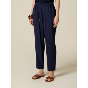 Oltre - Pantalones joggers de viscosa - Azul