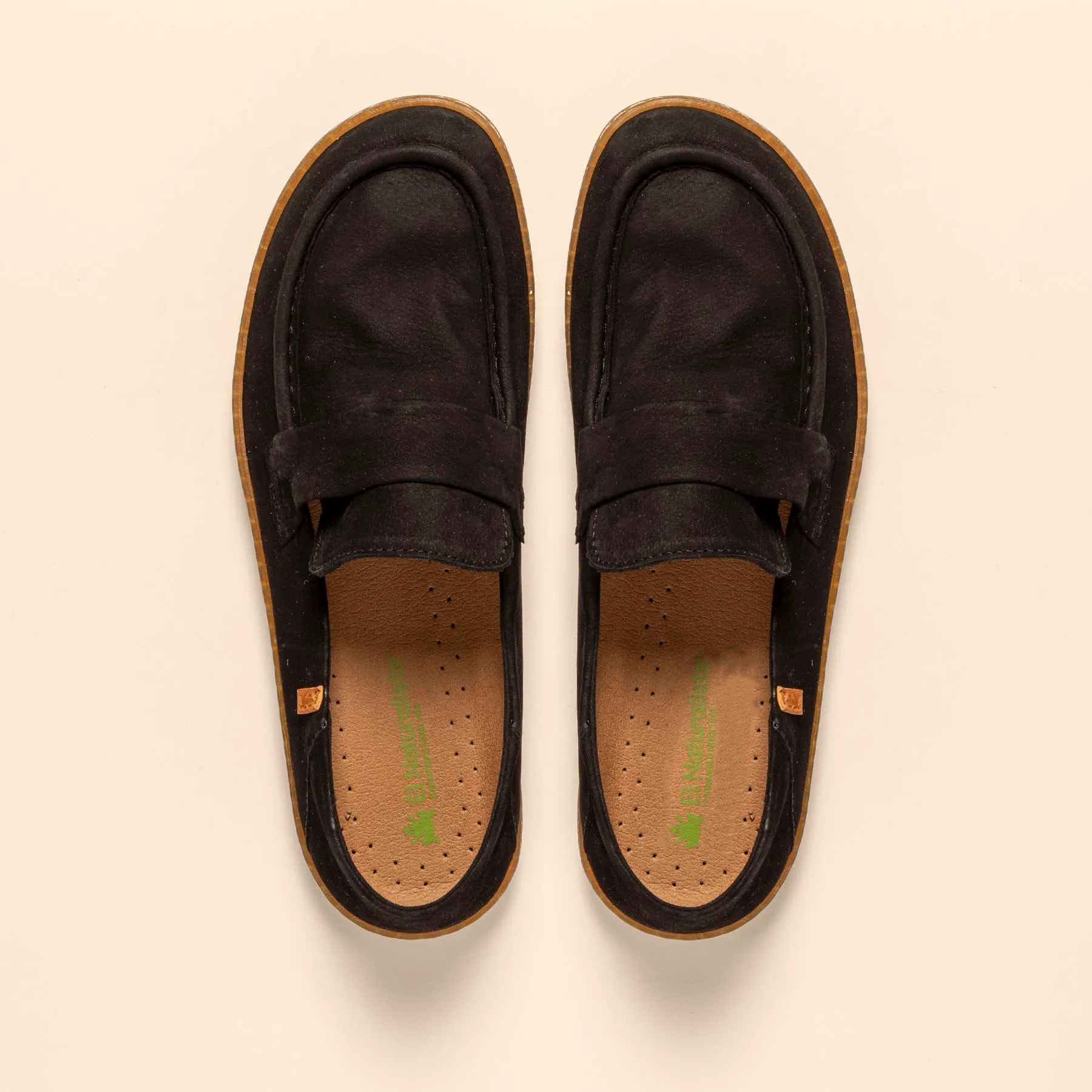 Zapatos N5294 NOBUCK LAVADO BLACK/EL VIAJERO color Black