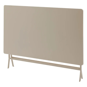 Table de jardin pliante rectangulaire "Greensboro" argile 6 places en acier
