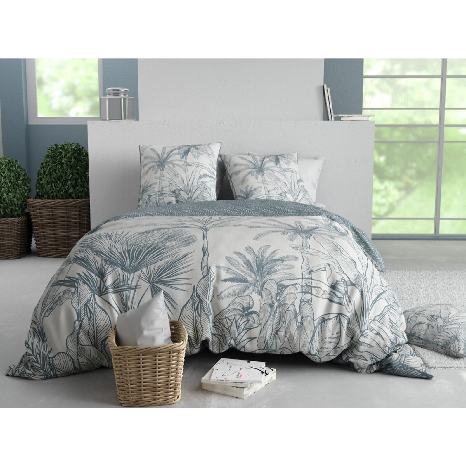 Parure Housse De Couette 3pcs 100% Coton 57 Fils SIERRA