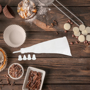 Poche à douille et 5 embouts en plastique 28 cm Zenker Smart Pastry