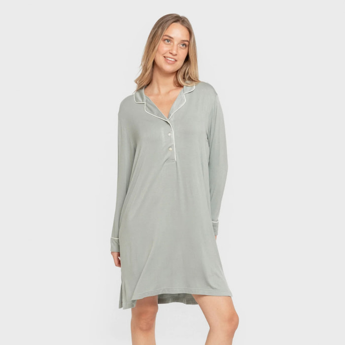 Camicia da notte keike in maglia di viscosa da donna