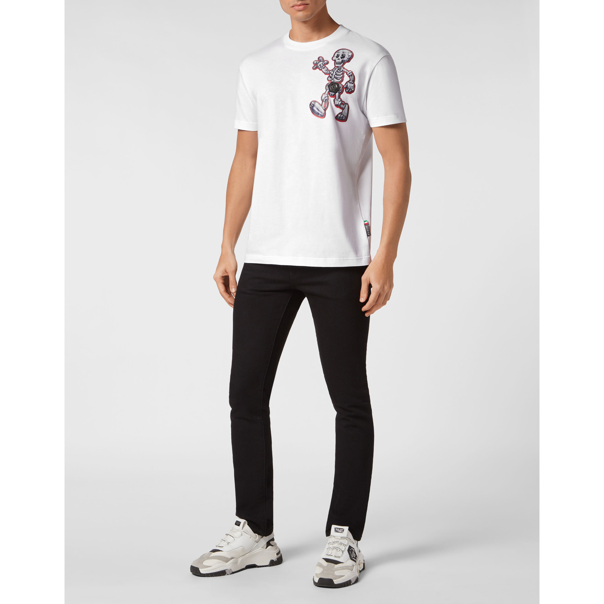PHILIPP PLEIN Camiseta de cuello redondo y manga corta SKULL