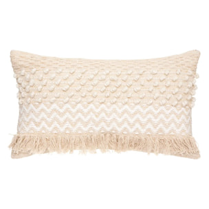 Coussin "Sable cuivré" en coton beige 30x50 cm