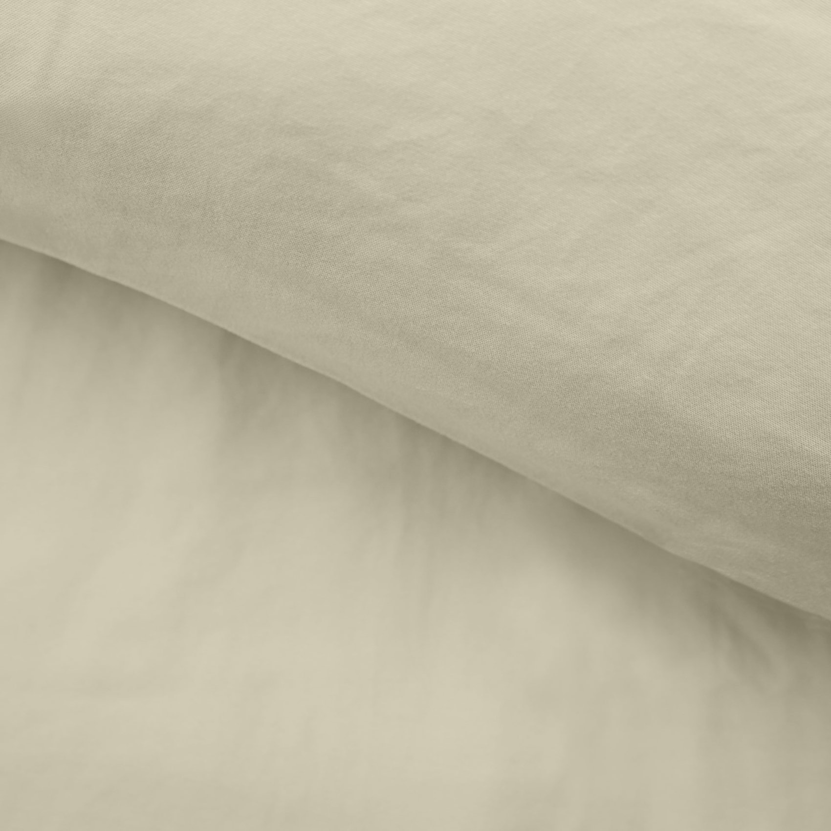 Parure de lit 3 pièces en microfibre unie lavée housse + taies - Ivoire