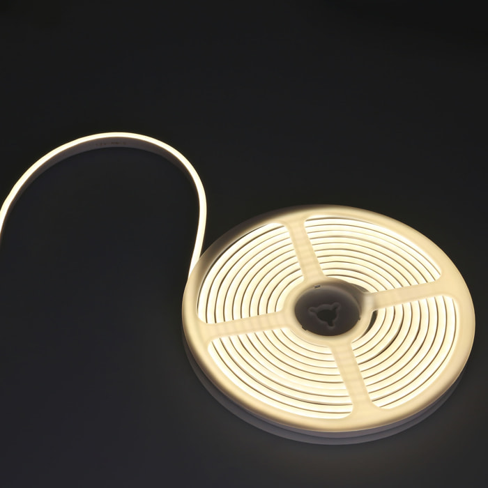 FORLIGHT Tira LED Flexi Slim 24W Blanco Frío 6000K, CRI 82, Regulable ON-OFF, IP65 para Uso Exterior