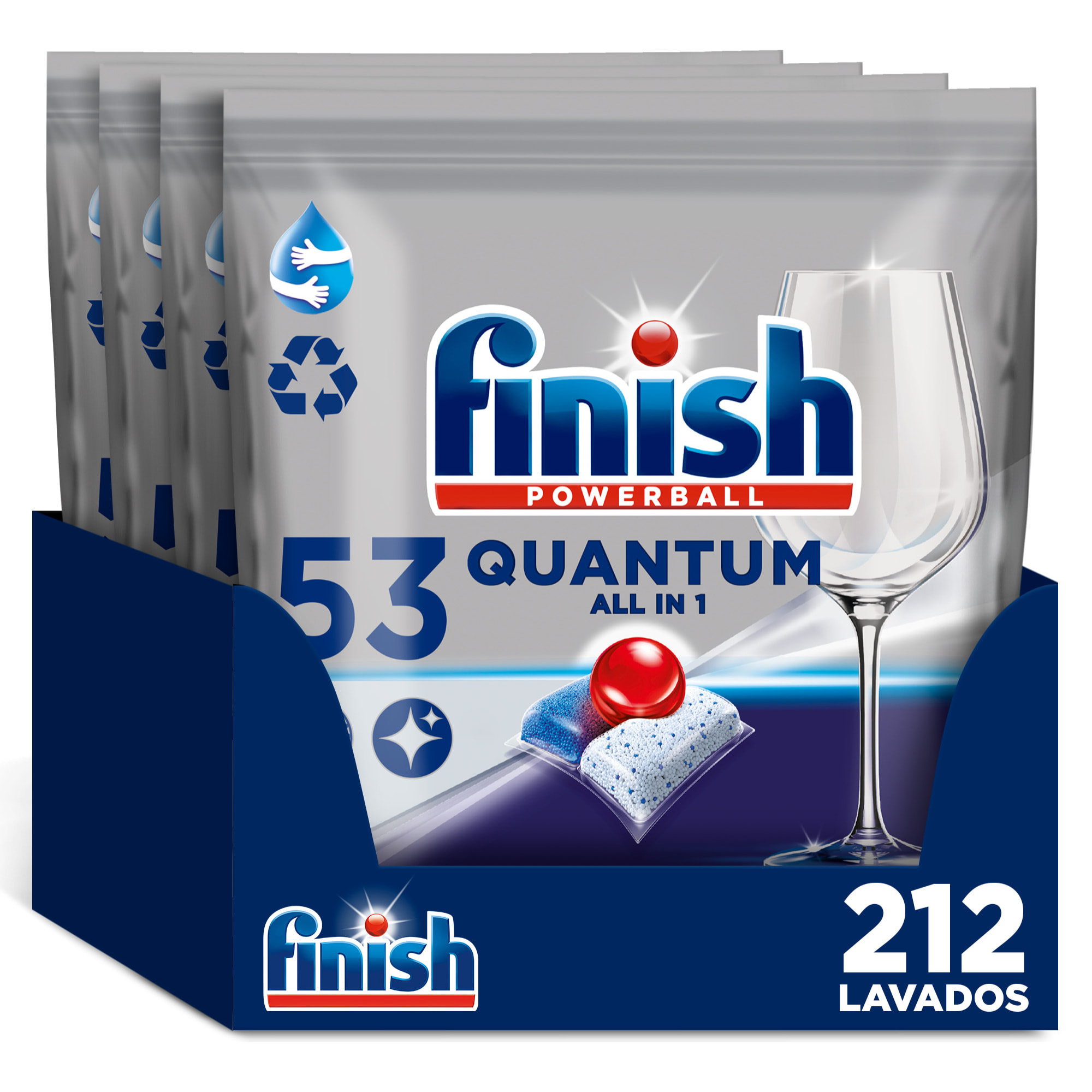 Finish Quantum 212 Pastillas para lavavajillas (4x53 pastillas)