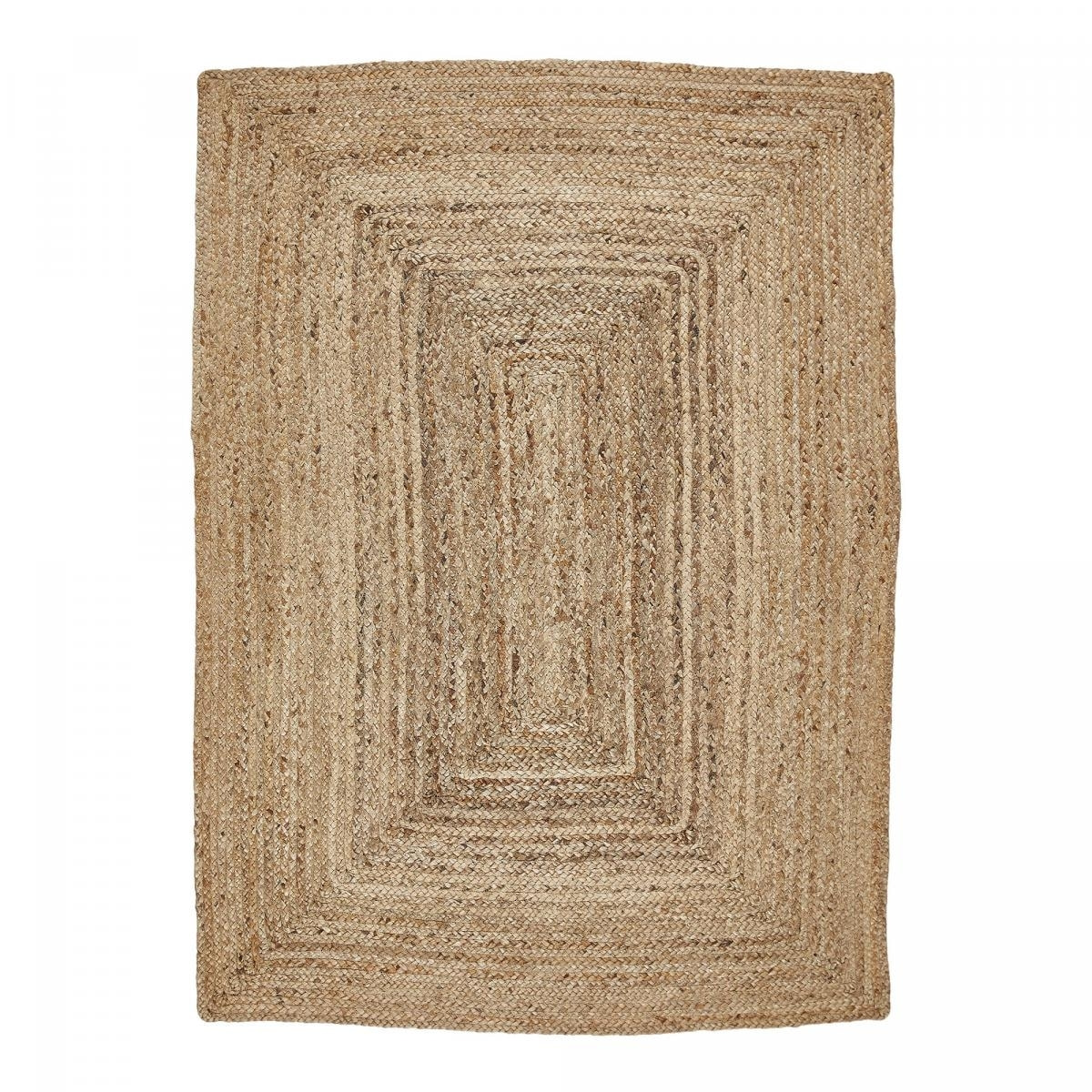 Tapis jute fait à la main motif uni HALA