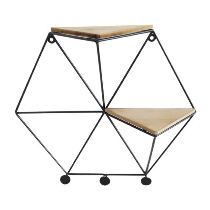 Étagère murale géométrique avec 2 tablettes - TRIA