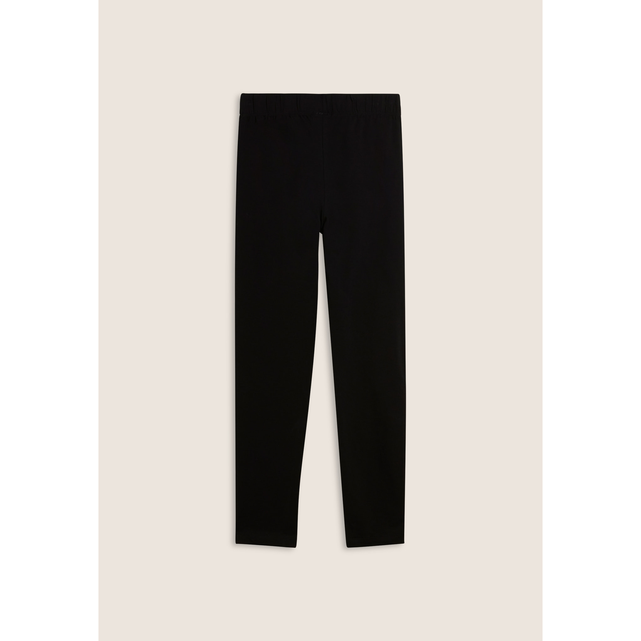 Leggings bambina in cotone con logo metal