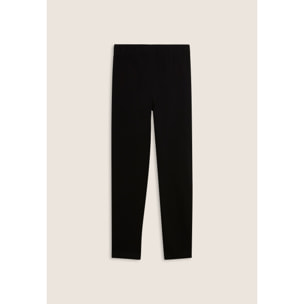 Leggings bambina in cotone con logo metal