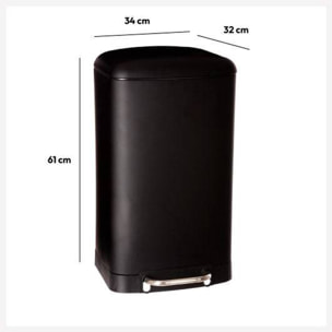 Contenedor de basura negro Ariane 30 l