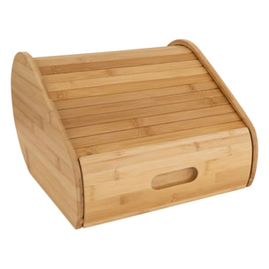 Boîte à pain avec tiroir en bambou beige 30,4x21,8cm