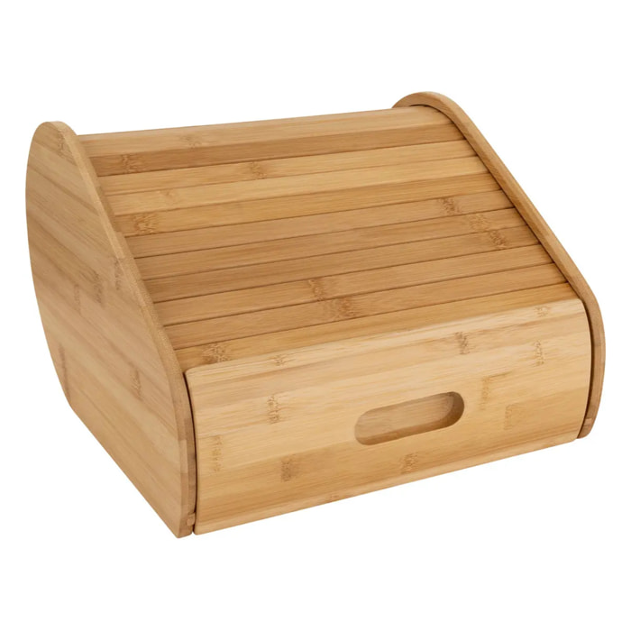 Boîte à pain avec tiroir en bambou beige 30,4x21,8cm