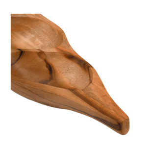 Plateau apéro 4 coupelles 49 cm en bois massif de teck - MALIA