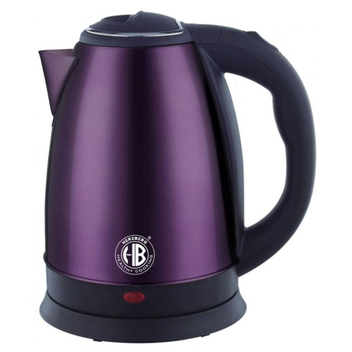 Bouilloire électrique 1.8L inox sans fil Violet Herzberg HG5011-PUR