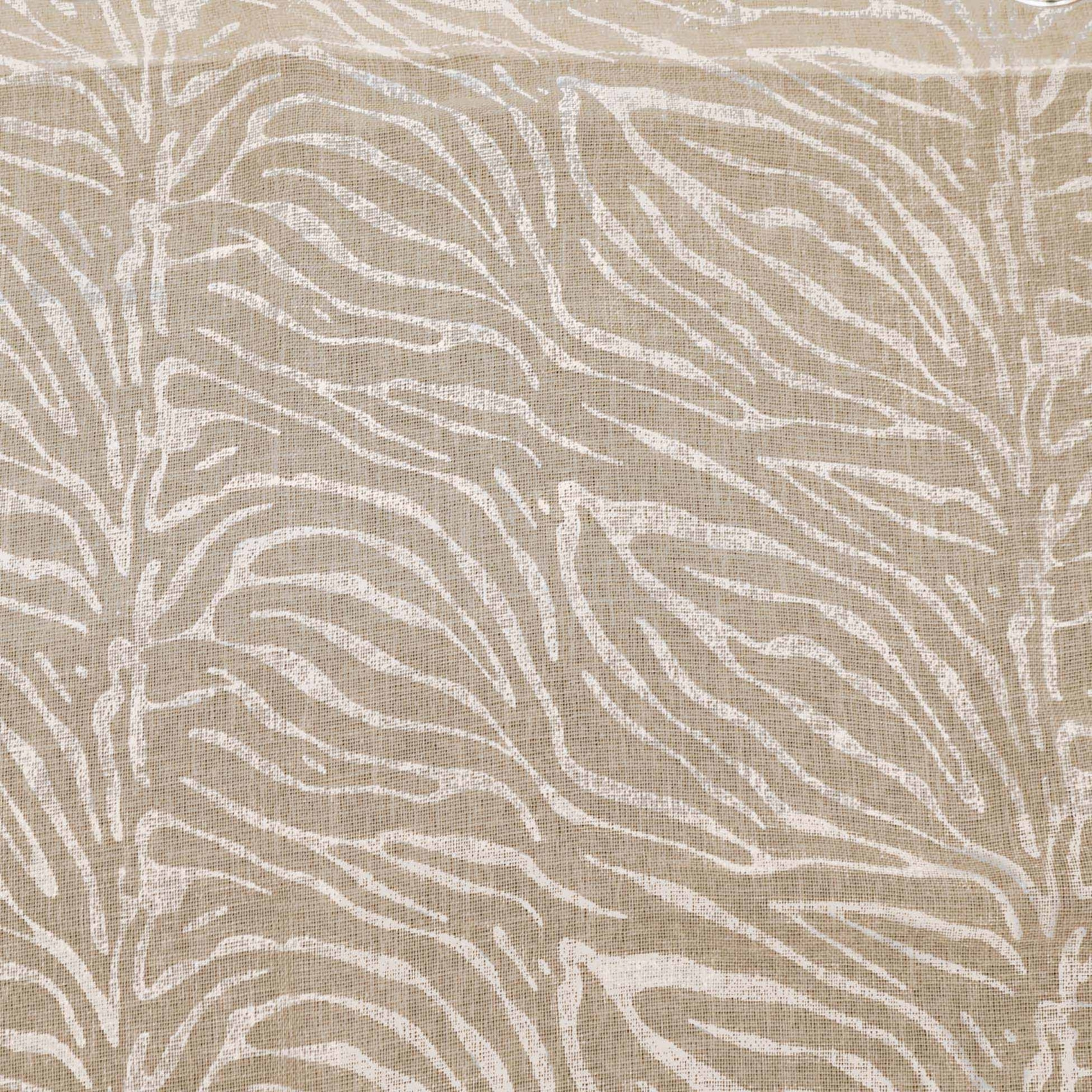 Voilage tamisant à œillets en voile tissé à motif zébré - Blanc