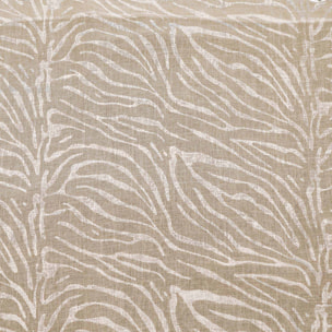 Voilage tamisant à œillets en voile tissé à motif zébré - Blanc