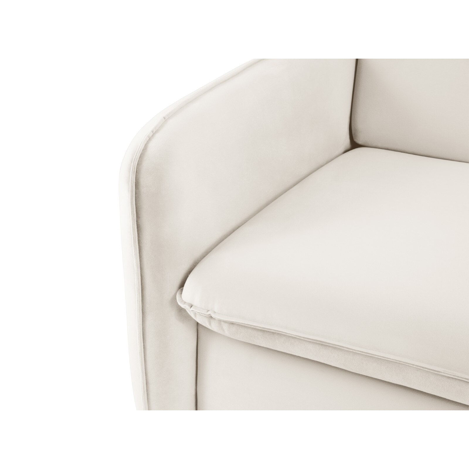 Canapé convertible "Vienna" 2 places en velours beige clair