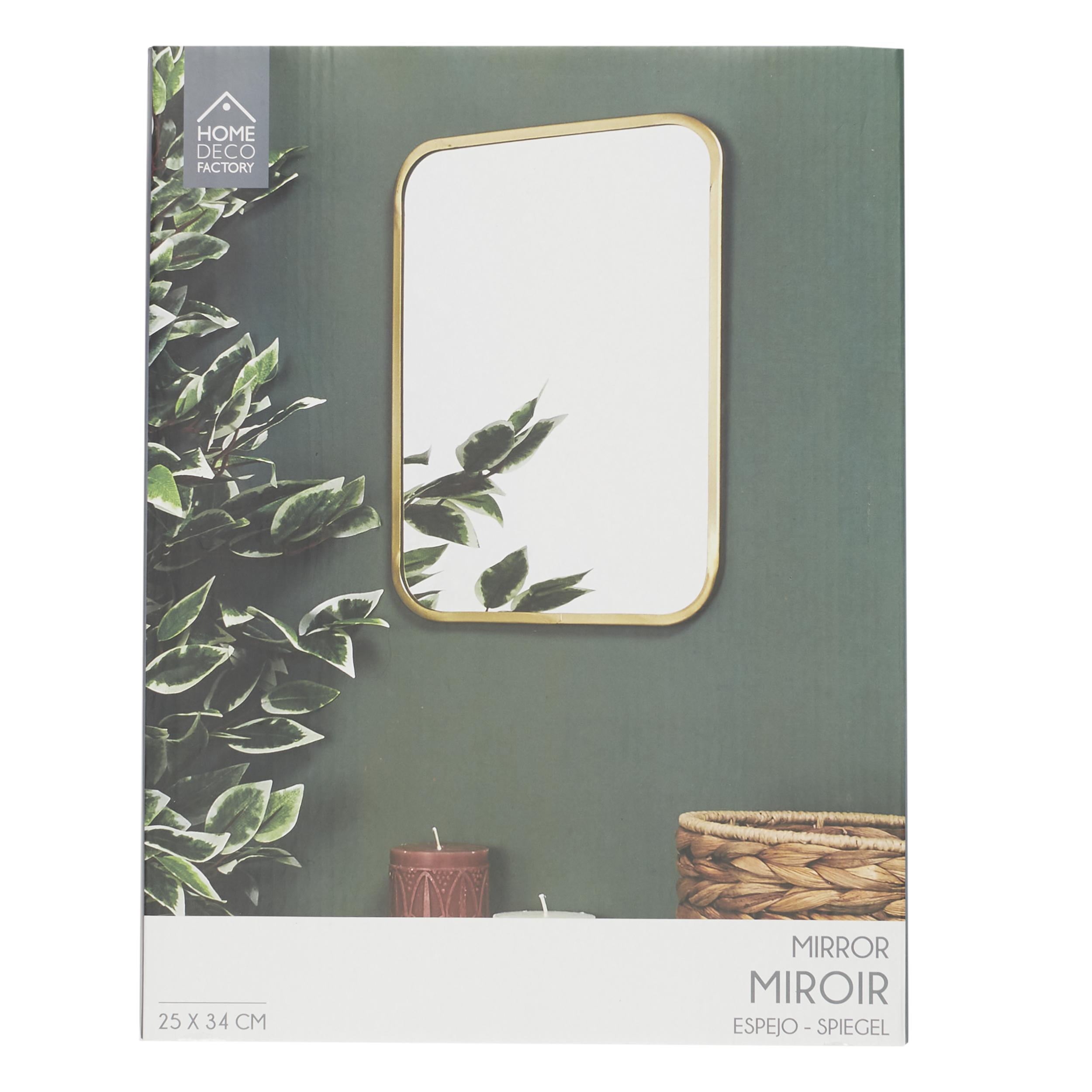 MIROIR DECO CONTOUR DECO DORE CARRE M6