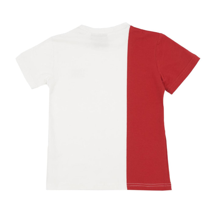 Camiseta infantil Junior Class vertical bicolor manga corta