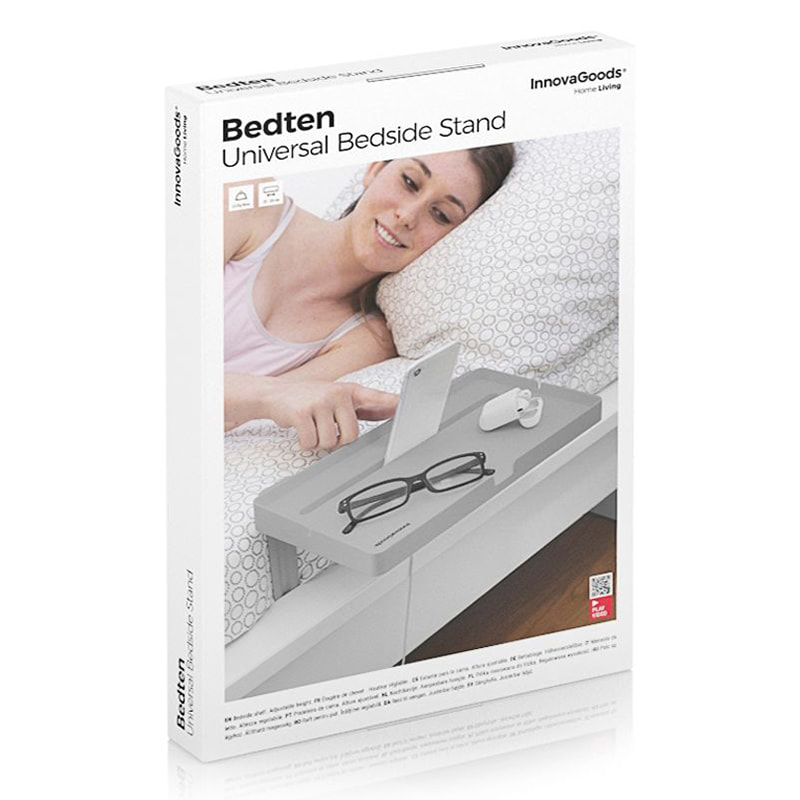 Ripiano universale per letto - grigio - 30x19x2,5 cm
