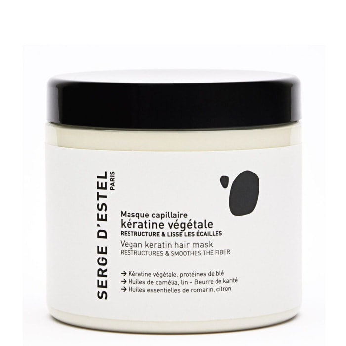 Cheveux Abîmés et Sensibilisés - Masque Restructurant à la Kératine Végétale