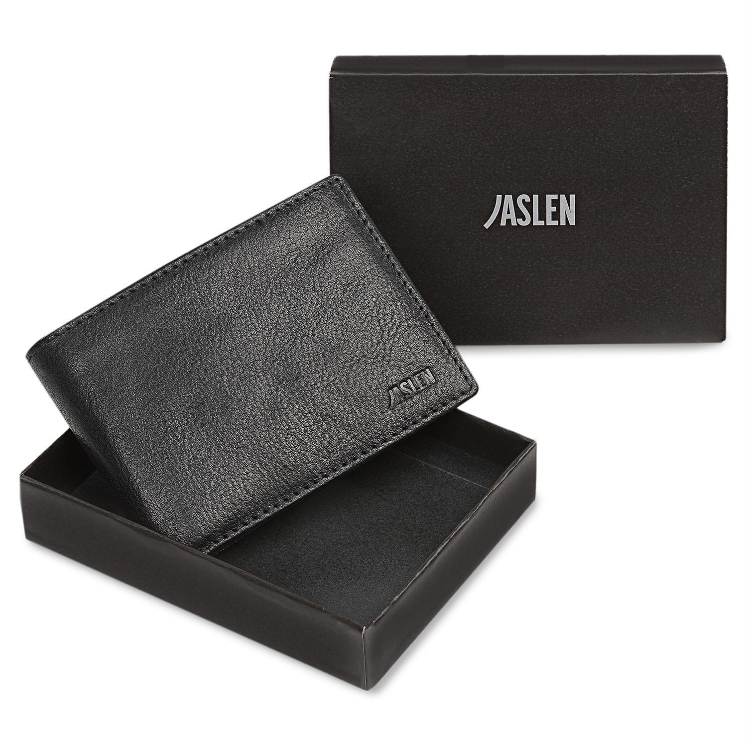 Cartera Hombre Piel Jaslen Hannover Negro-Tostado