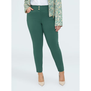 Fiorella Rubino - Pantaloni Skinny in misto viscosa - Verde
