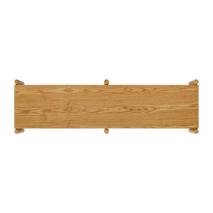 Etagère en bois d'hévéa massif, 2 étagères - Emel
