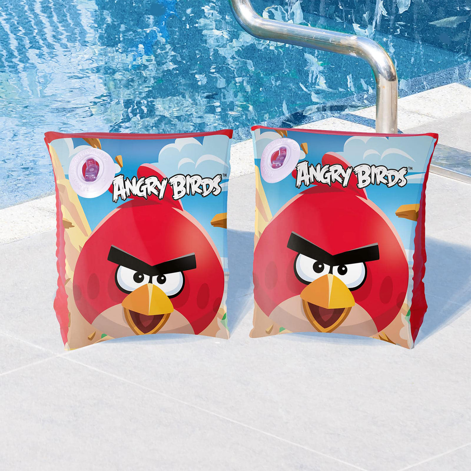Manguitos hinchables Angry Birdes 23x15cm.