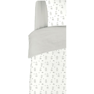 Parure Housse De Couette 2pcs 100%gaze De Coton 57fils Foret