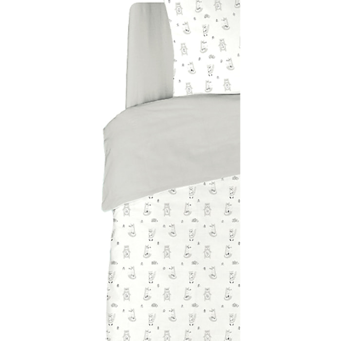 Parure Housse De Couette 2pcs 100%gaze De Coton 57fils Foret