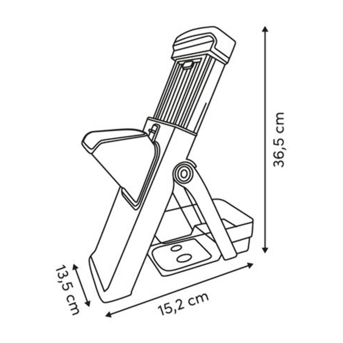 Mandoline à piston Silver pro noir pliable 30 découpe